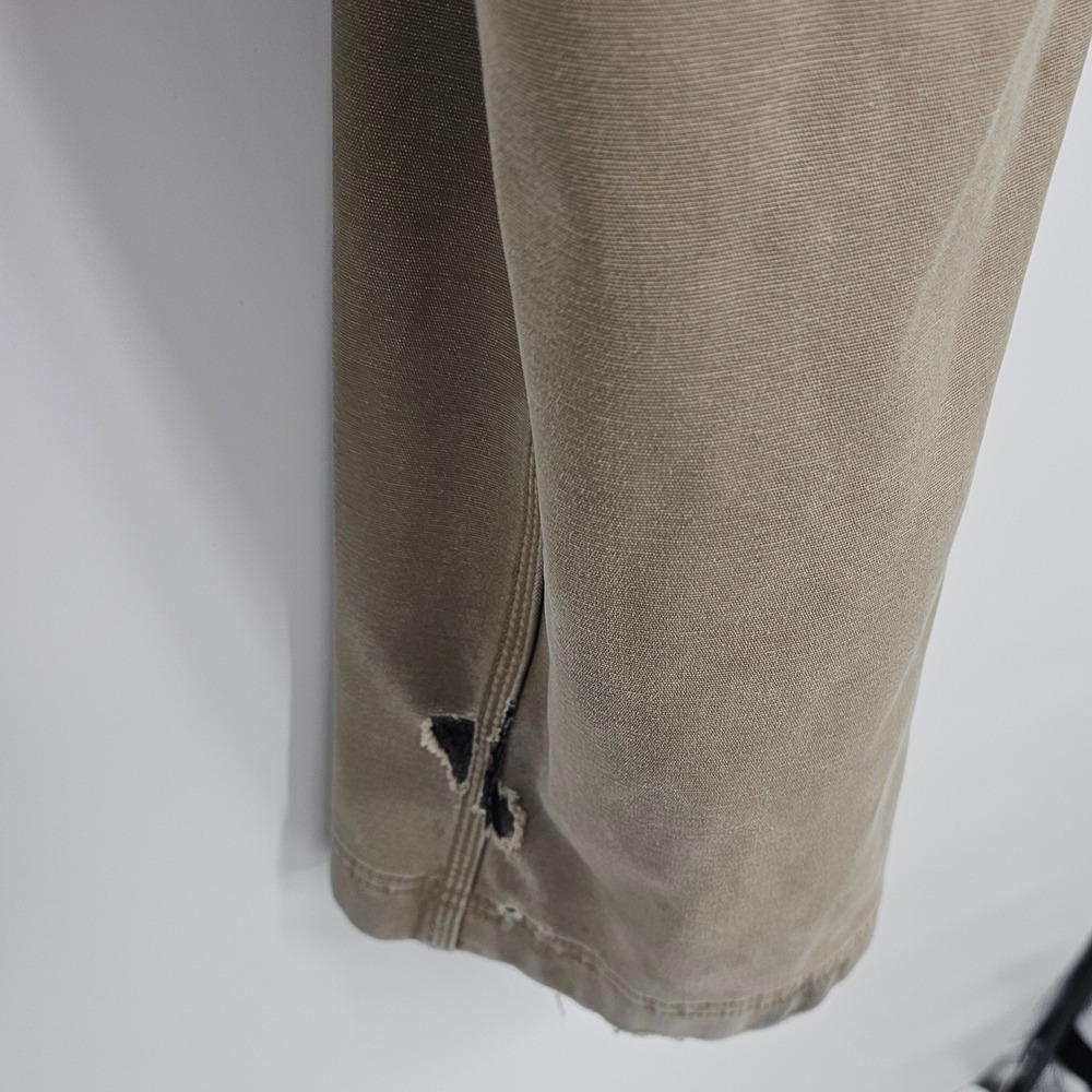 Duluth Trading Flex Fire Hose Cargo Pants Khaki 34x34 Thrashed Fleece Lined - Picture 6 of 16